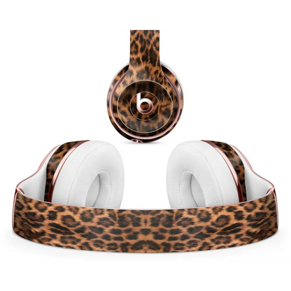 Leopard print Beats Solo Pro headphones for a wild and stylish listening experience