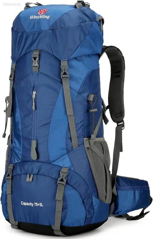 Wintming 75L Waterproof Hiking Backpack with Rain Cover - Perfect for Camping and Outdoor Adventures for Men and Women - Estalios
