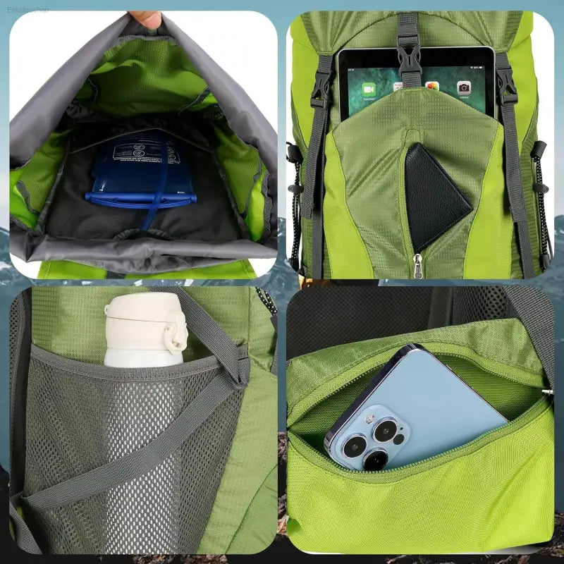 Wintming 75L Waterproof Hiking Backpack with Rain Cover - Perfect for Camping and Outdoor Adventures for Men and Women - Estalios
