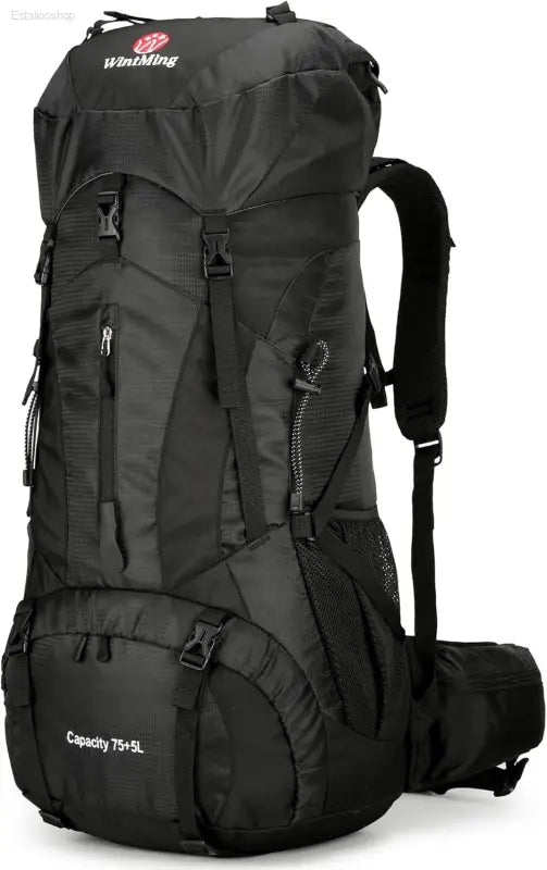 Wintming 75L Waterproof Hiking Backpack with Rain Cover - Perfect for Camping and Outdoor Adventures for Men and Women - Estalios