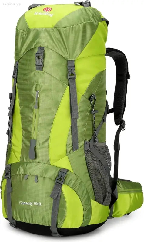Wintming 75L Waterproof Hiking Backpack with Rain Cover - Perfect for Camping and Outdoor Adventures for Men and Women - Estalios