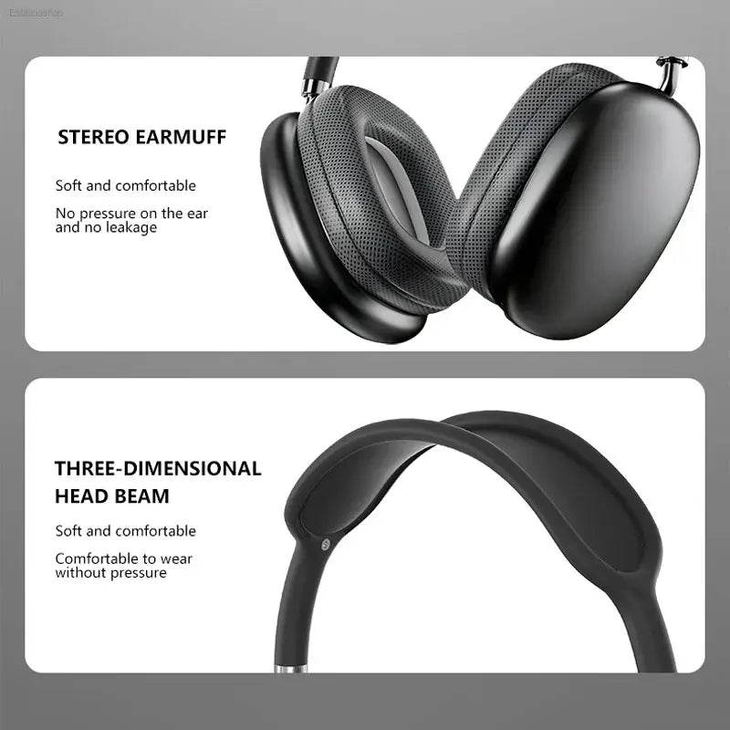 Wireless Bluetooth Headphones with Mic for Sports and Gaming - Estalios