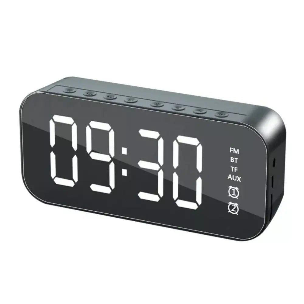 Black Wireless Bluetooth LED Display Alarm Clock for smart and stylish timekeeping