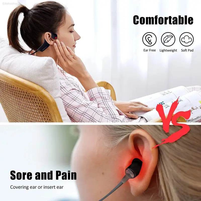 Wireless Bone Conduction Earphones with Sweatproof Design - Estalios
