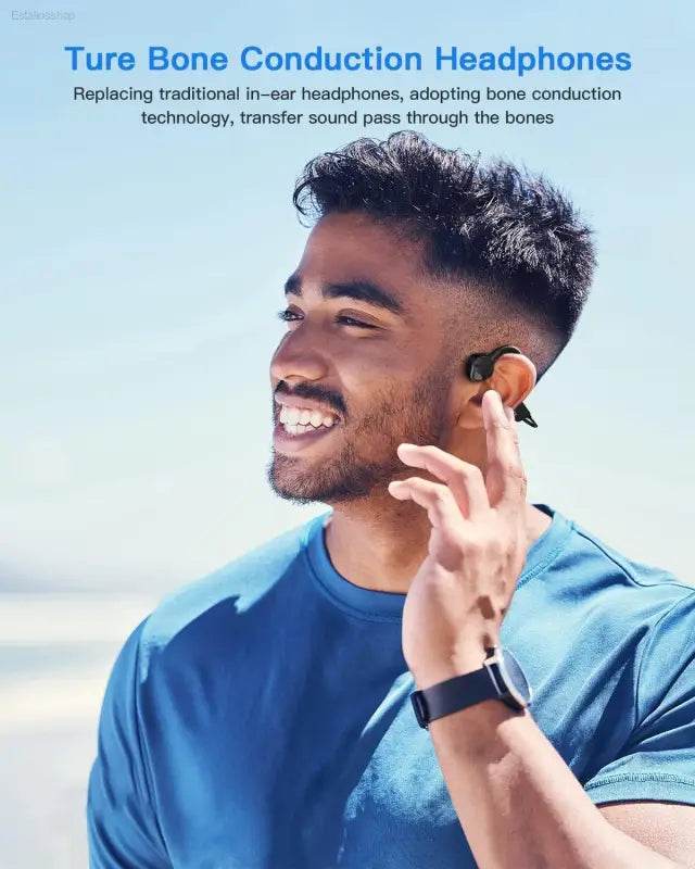 Wireless Bone Conduction Earphones with Sweatproof Design - Estalios