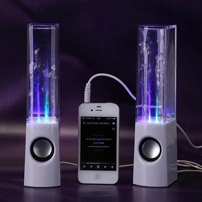 Rhythmic Rivers: Speakers That Groove! Unleash a symphony of sight and sound with Rhythmic Rivers, the water-dancing speakers that transform your music - Estalios