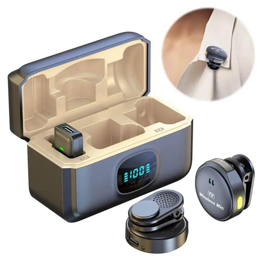 Wireless Magnetic Collar Microphone for YouTube Vlogs - Estalios