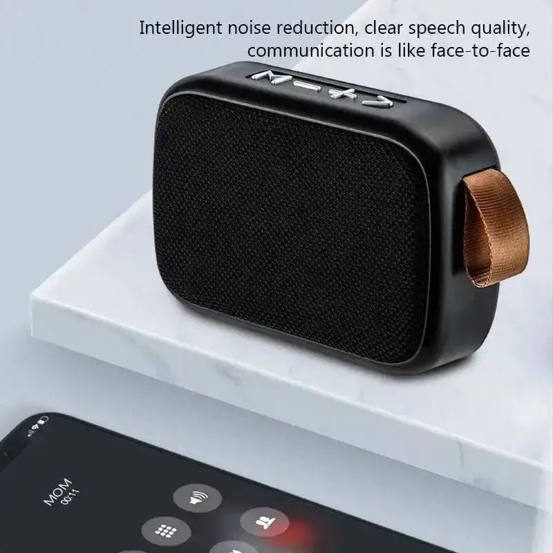 Black portable wireless soundbar ideal for on-the-go music with 500mAh battery