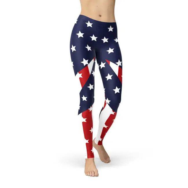 Patriot Power Leggings for Ultimate American Style - Estalios