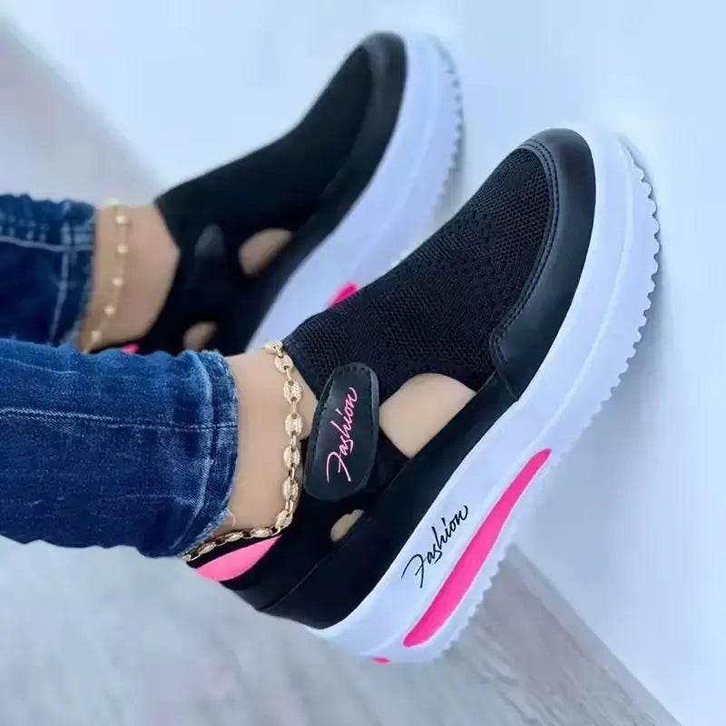 Women's Sneakers Summer New Ladies Casual Low Wedge Mesh Shoes - Estalios