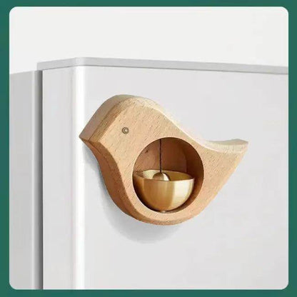 Enchanting Wooden Bird Doorbell with Brass Bell for Welcoming Homes - Estalios
