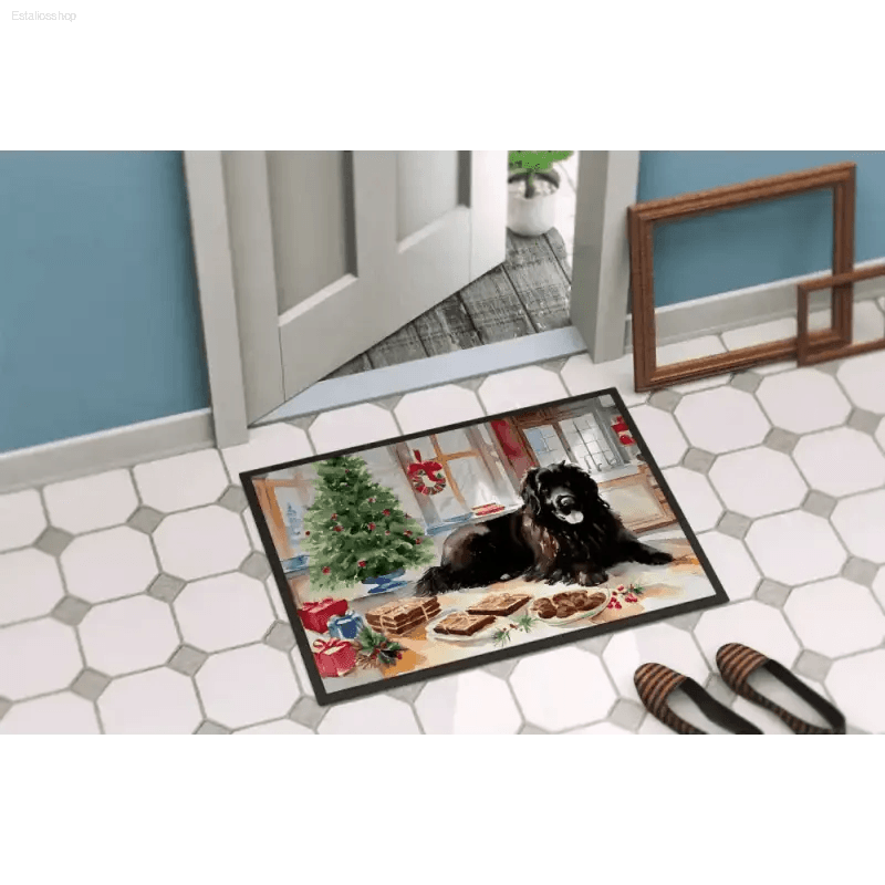 Woofing Wonderful Christmas Doormat: Deck the Halls! Get Ready to Welcome Guests with Festive Cheer with this Christmas-themed Dog Doormat! - Estalios