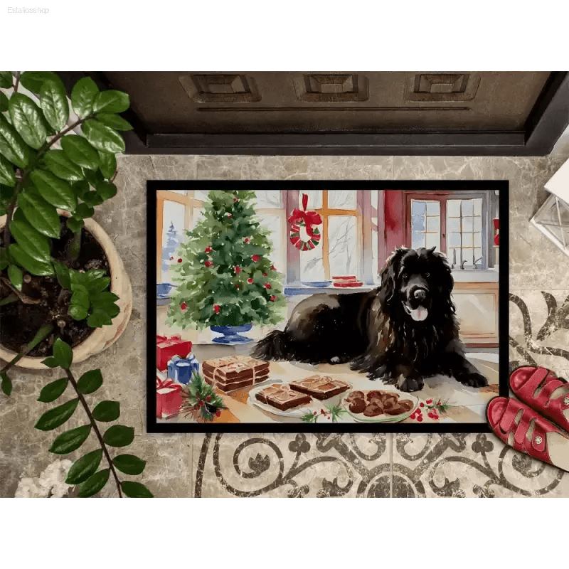 Woofing Wonderful Christmas Doormat: Deck the Halls! Get Ready to Welcome Guests with Festive Cheer with this Christmas-themed Dog Doormat! - Estalios