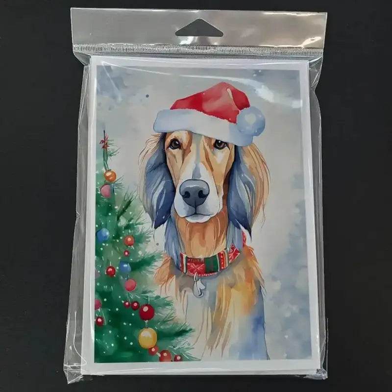 Woofing Wonderful Watercolor Christmas Cards: Santa Paws! Spread Holiday Cheer with our Adorable Dog-themed Christmas Cards! Each Card Features a Charming Watercolor Design - Estalios