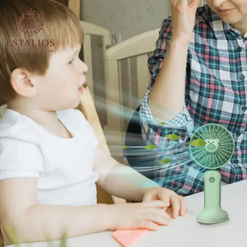 Wovilon Mini Handheld Fan with Rechargeable Battery and Three Speed Modes for Travel and Outdoor Use - EstaliosShop