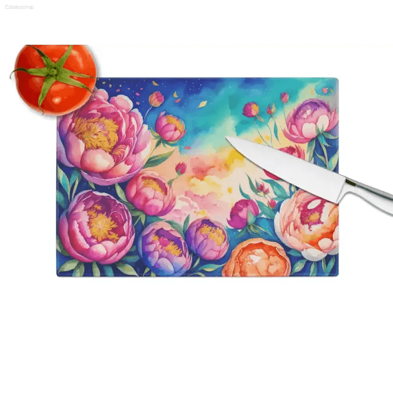 Wow your Kitchen with a Smart Floral Watercolor Cutting Board! Elevate your Culinary Space with our Stunning Floral Watercolor Cutting Board. this Vibrant Glass Cutting Board Isn' - Estalios