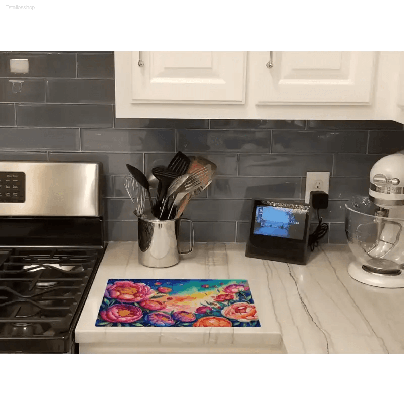 Wow your Kitchen with a Smart Floral Watercolor Cutting Board! Elevate your Culinary Space with our Stunning Floral Watercolor Cutting Board. this Vibrant Glass Cutting Board Isn' - Estalios