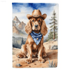Yeehaw! Cowboy Dog Garden Flag: Unleash the Wild West! Howdy Partner! Spruce Up your Yard with this Adorable Watercolor Dog Garden Flag Featuring - Estalios