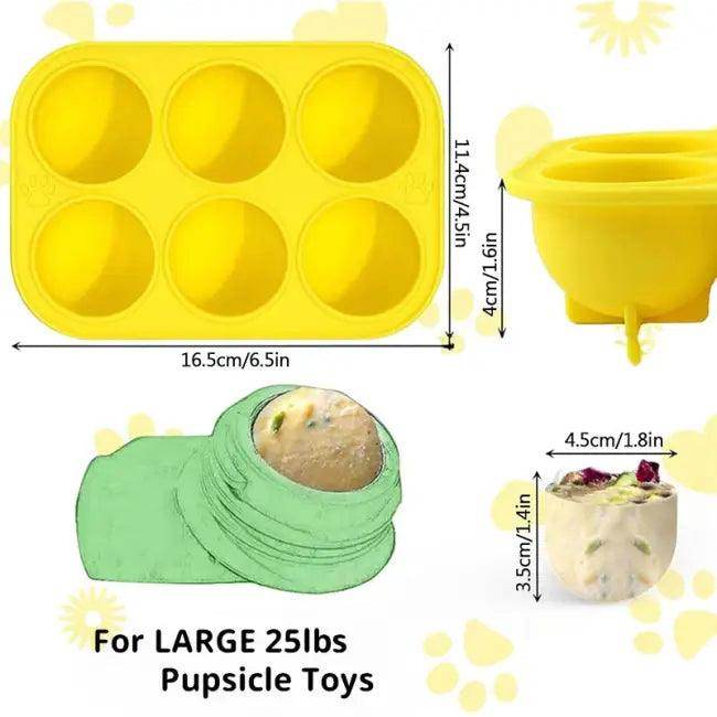 Yellow Dog Treat Mold for Power Chewer Pupsicles Fun - Estalios