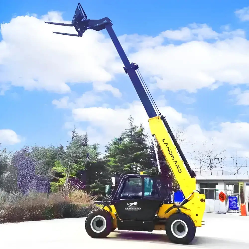 Yellow and black small telescopic forklift high horsepower mini for versatile lifting tasks