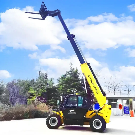 Yellow and black small telescopic forklift high horsepower mini for versatile lifting tasks