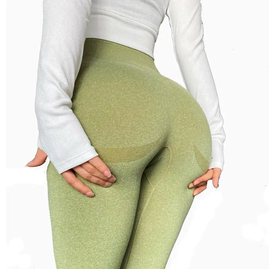 Green high waist yoga gym leggings perfect for comfy workouts and stylish yoga sessions