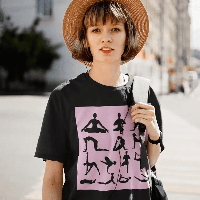 Yoga Sanctuary Print T-Shirts in Soft Cotton for Comfort and Style - Estalios