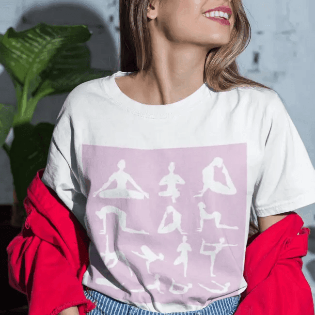 Yoga Sanctuary Print T-Shirts in Soft Cotton for Comfort and Style - Estalios