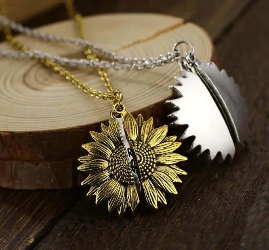 You Are My Sunshine Sunflower Pendant Necklace Gift - Estalios