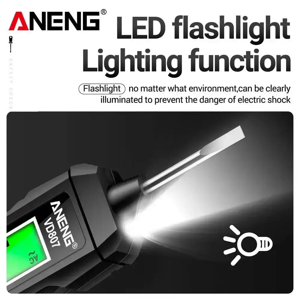 ANENG LED flashlight with screwdriver for ZapCheck VD807 Digital Voltage Tester Pen