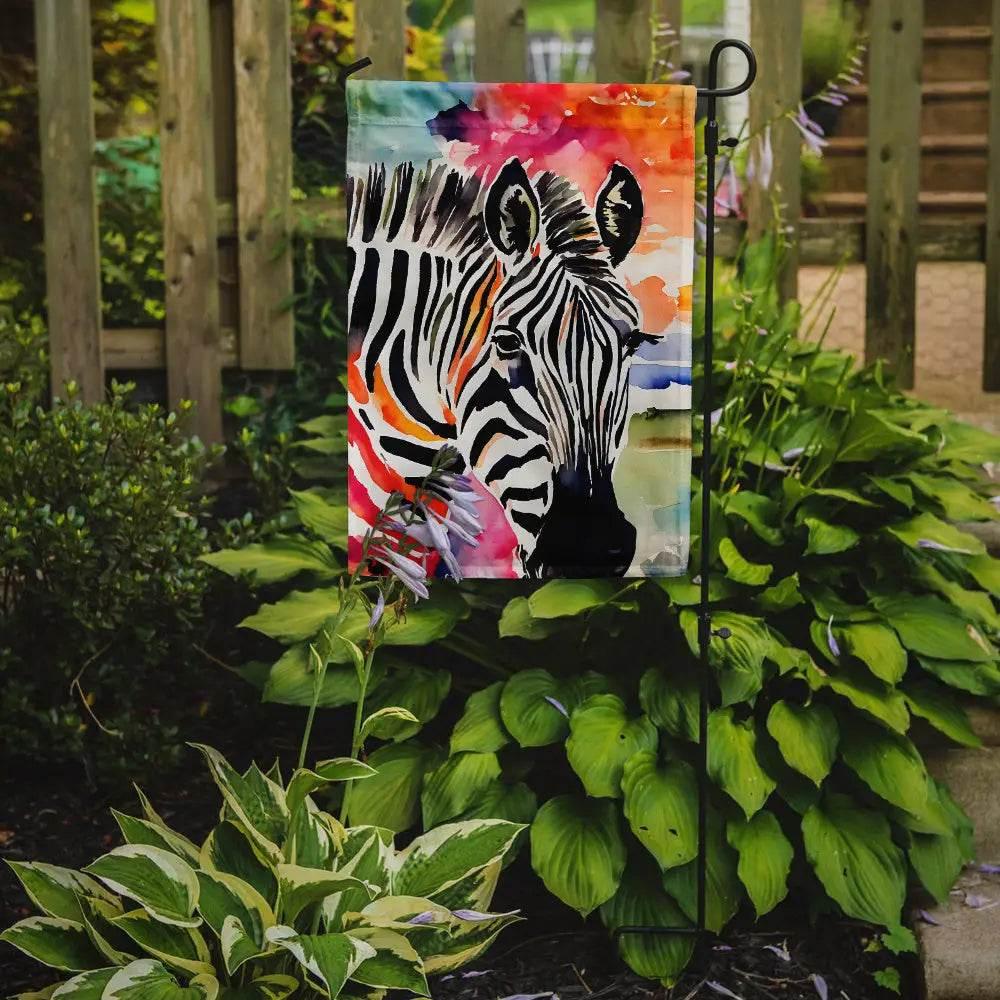 Vibrant Zebra Garden Flag for Outdoor Decor - Estalios
