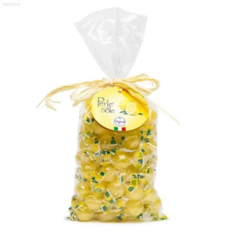 Bag of lemon candies.