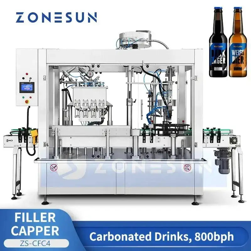 ZONESUN Automatic Beer Bottling Machine with automatic filling and capping features