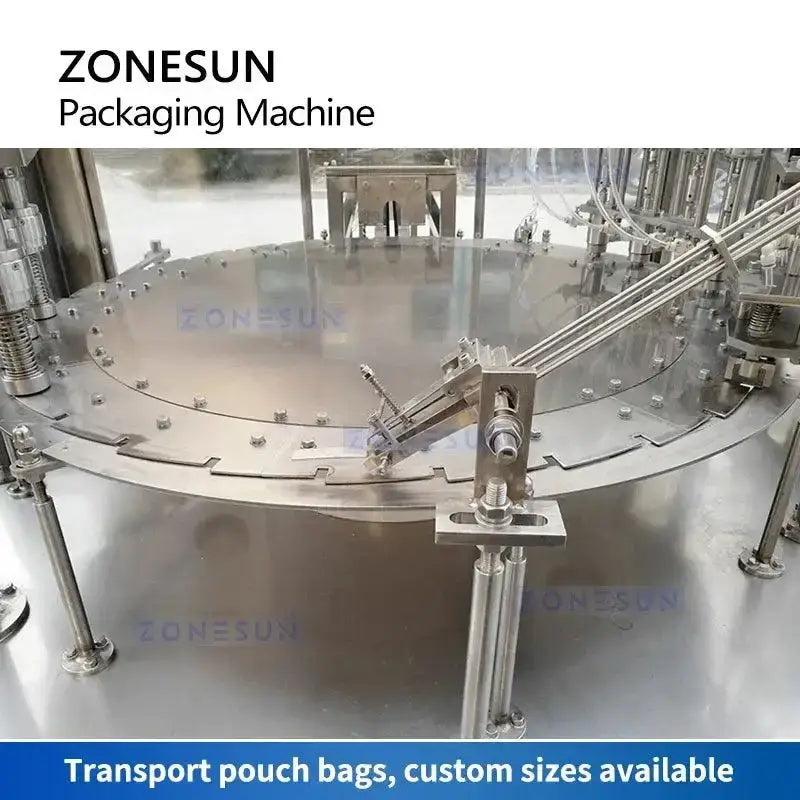 Zonesun Automatic Spout Pouch Liquid Filling Machine in action, perfect for packing liquids