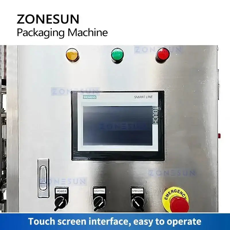 Control panel of the Zonesun Automatic Spout Pouch Liquid Filling Machine