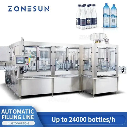 Automatic bottle filling line for Zonesun ZS-AFM 24000BPH full-automatic PET bottle filling