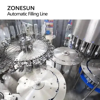 Automatic bottle filling machinery for Zonesun ZS-AFM 24000BPH, full-automatic PET bottle system