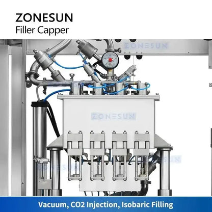 Zonesun ZS-CFC4 Automatic Beer Bottling powerhouse with filling and capping machine