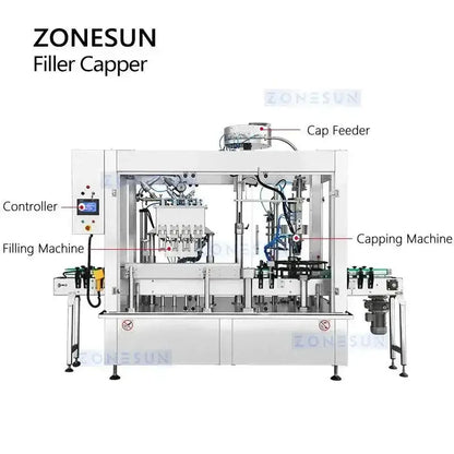 Automatic filler capper machine for Zonesun ZS-CFC4 Automatic Beer Bottling line